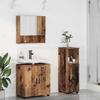 Bathroom Furniture Set 3 pcs Reclaimed Wood Effect Particleboard & Metal