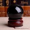 Natural Obsidian Crystal Ball Ornament for Home or Office Decor