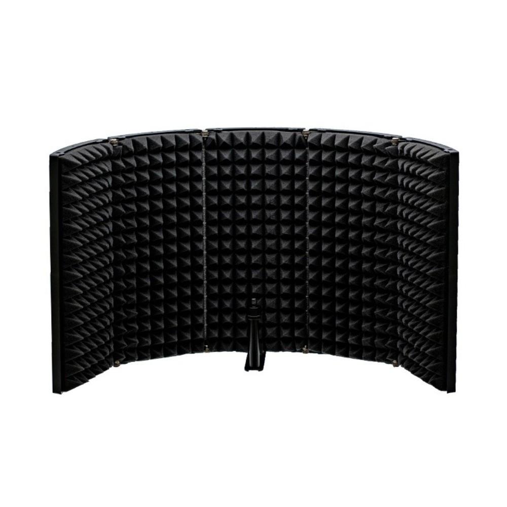 Foldable Mic Sound Absorbing Foam Reflector Adjustable Angles Portable Vocal Booth  for Recording