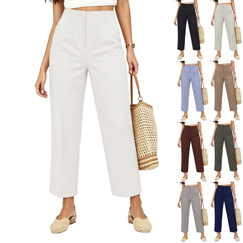 Women's Straight Leg Casual Long Pants for Everyday Wear