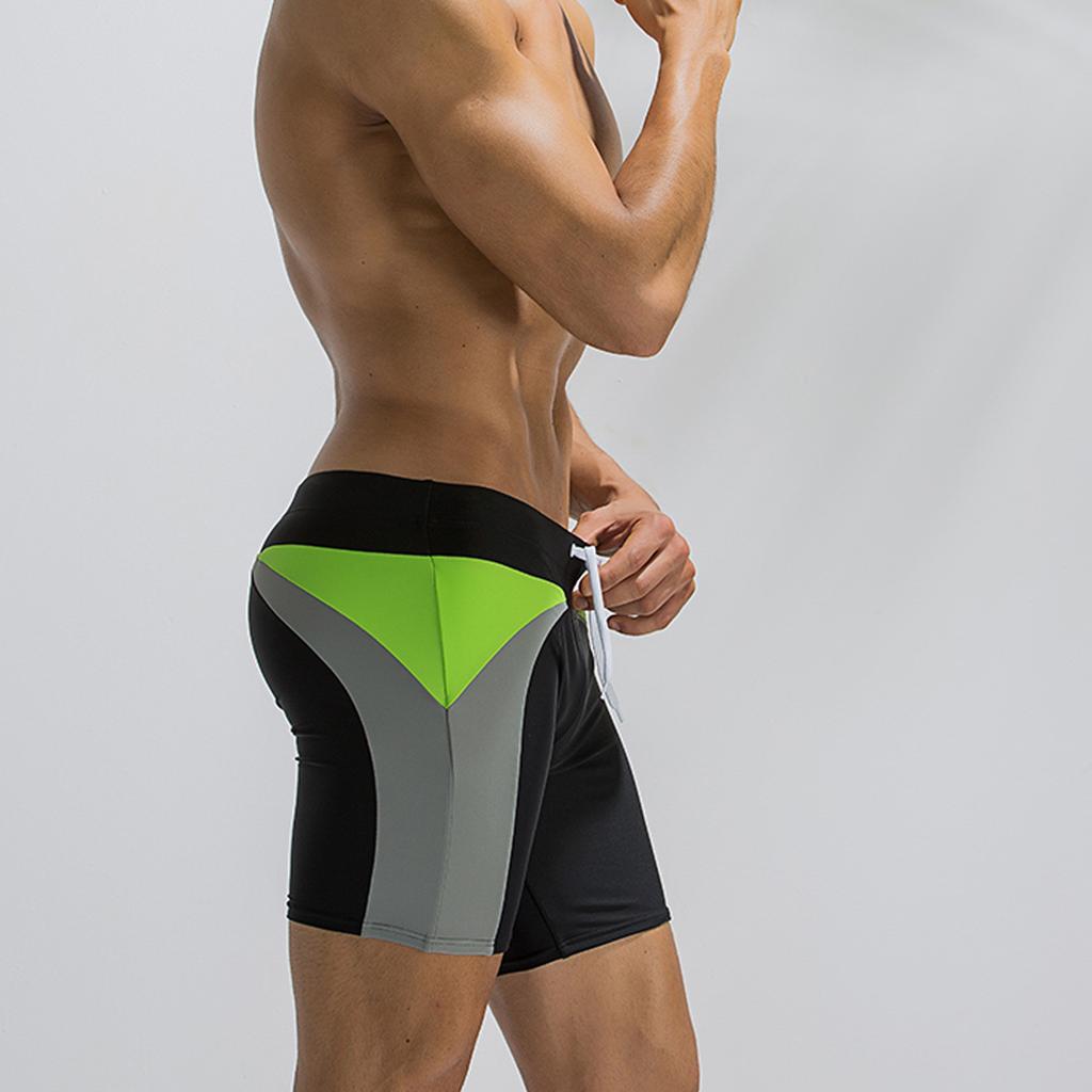 Mens Swim Trunk Swimwear Bathing Suit Swim Brief Square Leg Board Short