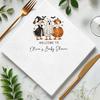 Custom Halloween Baby Shower Napkin Spooky Duck Party Napkin A Little Boo Is Almost Due Birthday Cocktail Luncheon Dinner