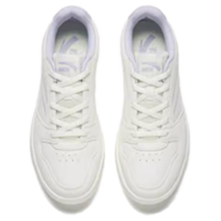 Anta Comfortable Fashionable Versatile Durable Lightweight Increased Height Low-Top Skate Shoes Women Sneakers White 922538042-3