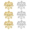 1/2/6Pcs Golden Metal Napkin Ring Faux Pearl Decor Snowflake Design Winter-themed Napkin Holders Weddings Parties Table Decor