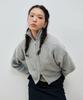 Mais Two Way Knit Zip-Up Cardigan / Gray