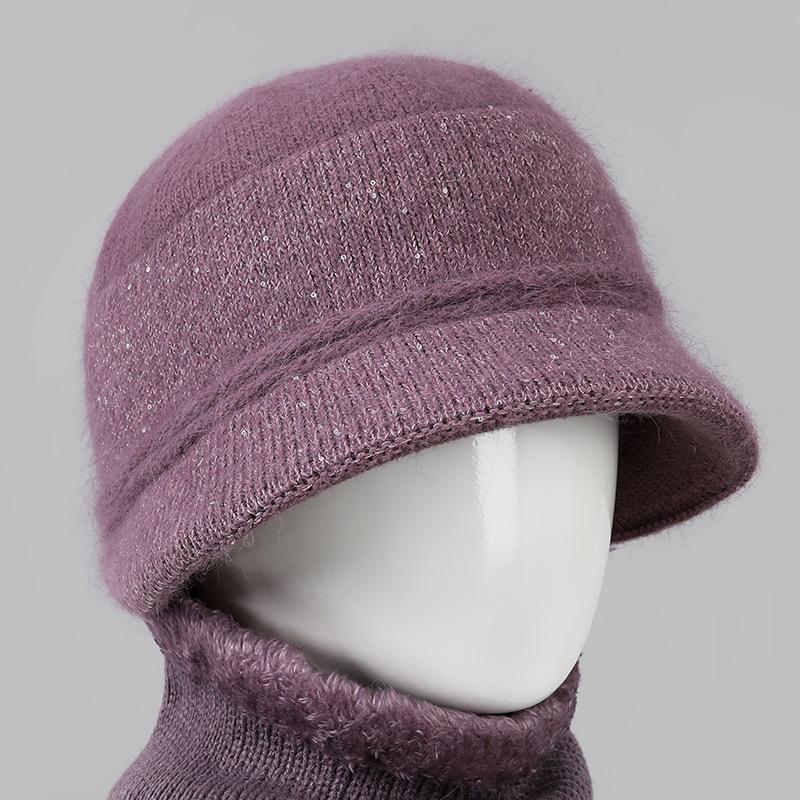 Old Man Hat Female Autumn Winter Thermal Basin Hat Rabbit Fur Hat Piled Thickened Top Hat In the Elderly Grandmother Mother Hat
