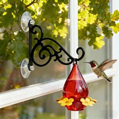 Bird Feeder Hangers with Suction Cup for Window Heavy Duty Hook Outdoor Bracket Stand for Garden Hummingbird Feeder Holder