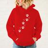 New Dog Paw Printed Hooded Sweatshirt Autumn Winter Women Men Harajuku Hoodie Fleece Loose Casual Hoodies Xxs-4Xl