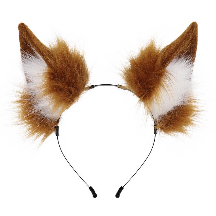 Set Fascia con Orecchie di Volpe e Coda Fatto a Mano - Carino Accessorio Cosplay per Tamamo-no-Mae