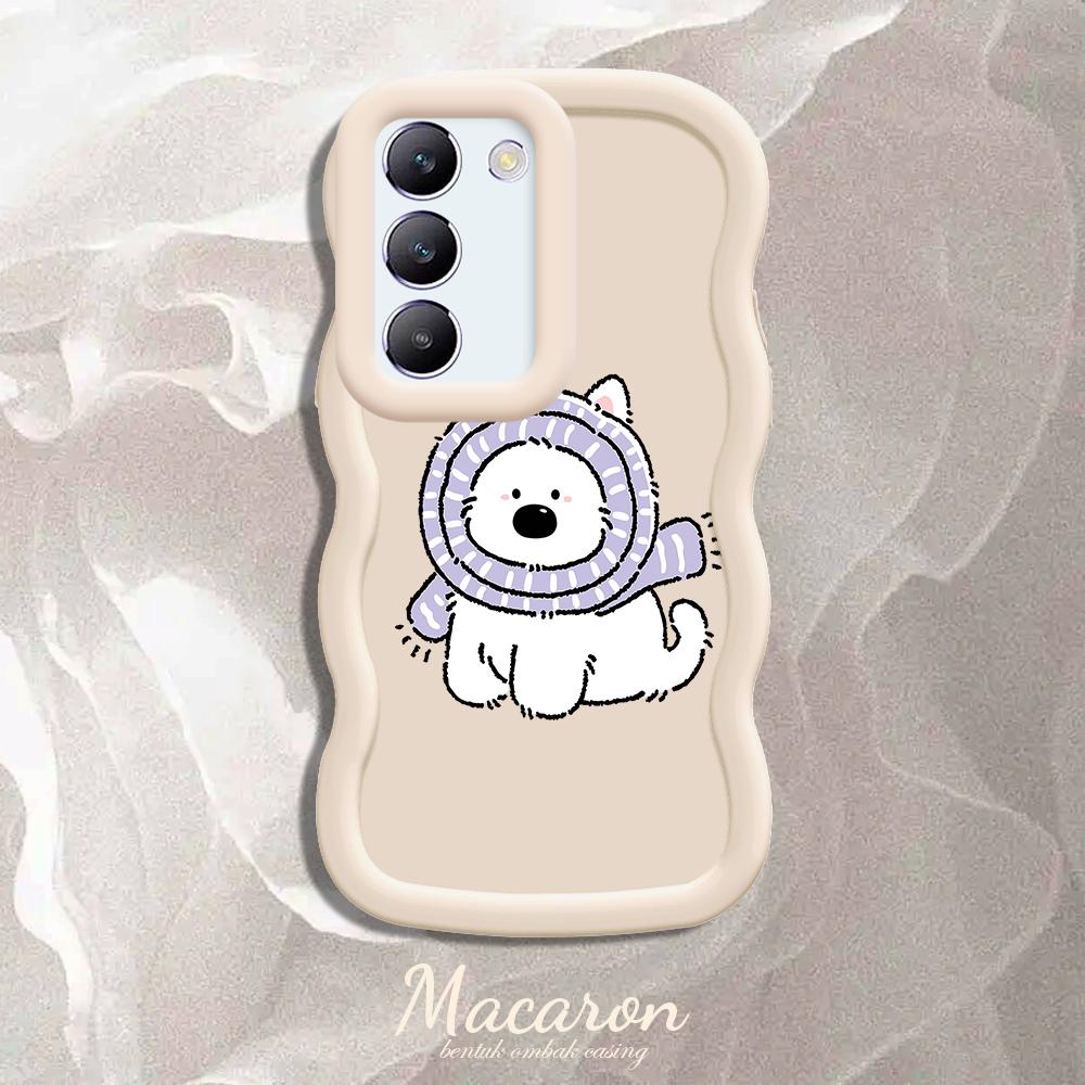 

Окрашенный узор Big Wave Edge Мягкий силиконовый материал Macaron чехол для телефона противоударный защитный резиновый чехол для OnePlus Vivo Motorola Moto OnePlus Nord N20 5G белый