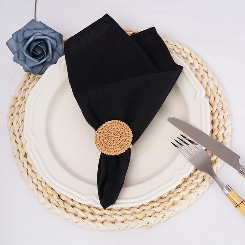 12 יחידות מפיות בד שולחן כותנה עמידות 30x45 ס"מ בד רב פעמי צבע אחיד למטבח, פינת אוכל, פסח, חתונה, קישוט