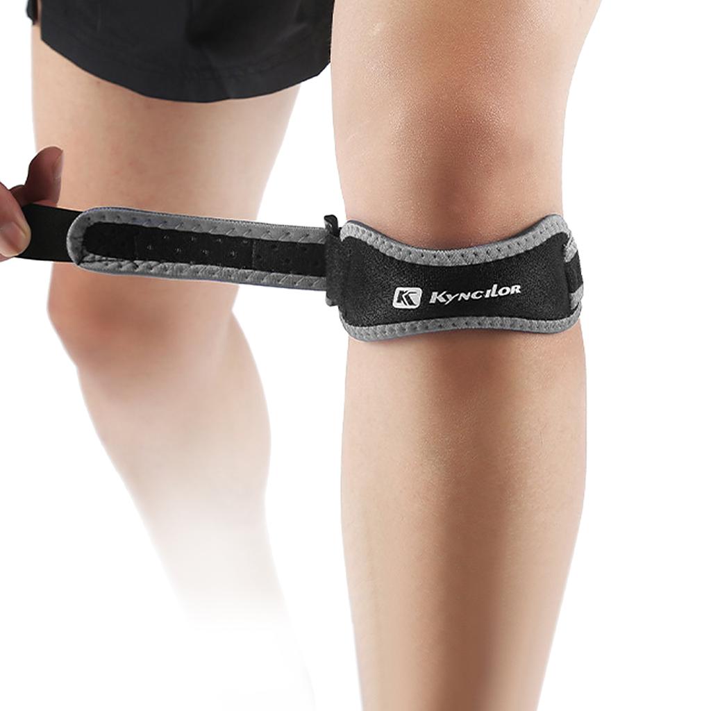 1 Stück Patella-Schutzstützgurt, Kniestoßdämpfung, verstellbarer Gürtel, atmungsaktiv, unter Druck
