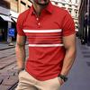 Men's Summer Leisure Culture Breathable Short Sleeved Shirt Top
