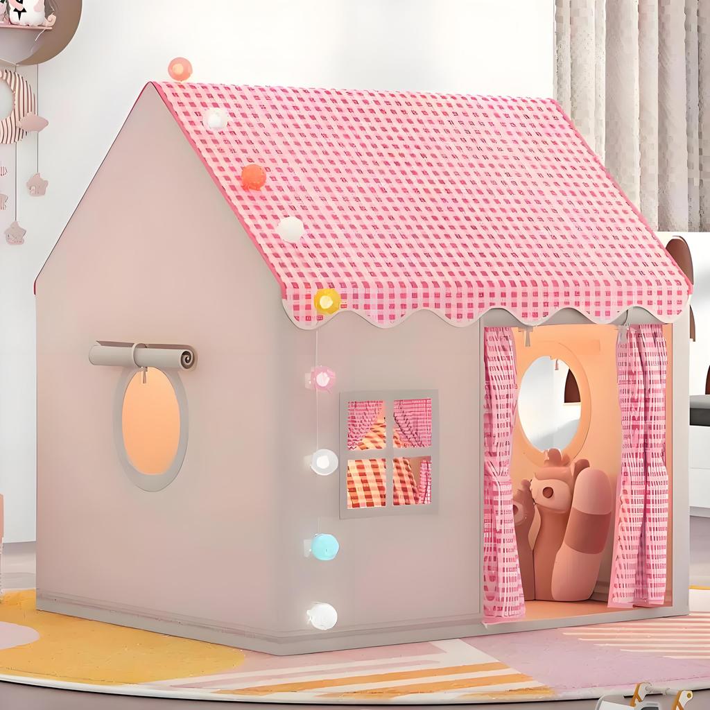 Kids' Indoor Playground Tent, Sleeping Tent, Easy-to-Assemble Portable Castle Game House for Girls, Outdoor Small House, Christmas & Birthday Gift