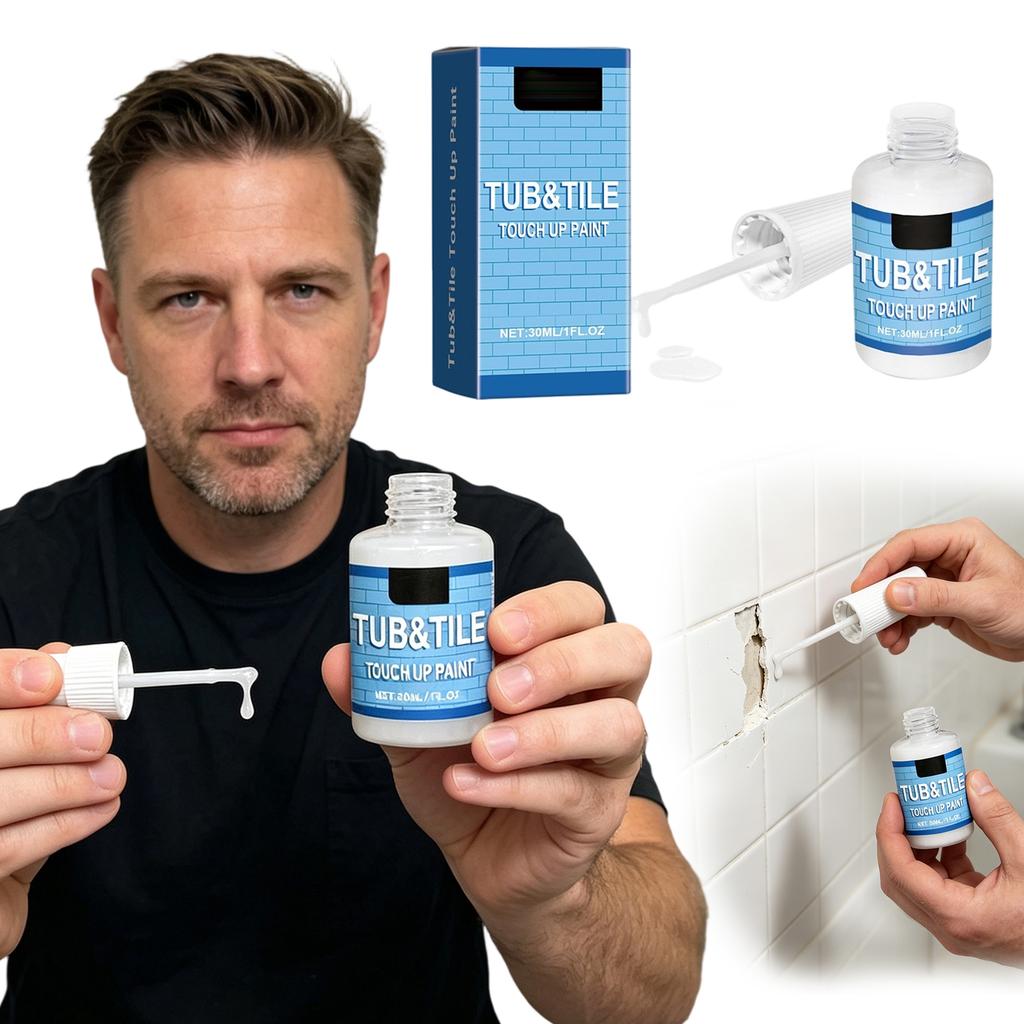 Keramická opravná barva pro renovaci povrchů van a obkladů 30ml Tekutá formule Snadná aplikace Odolný povrch