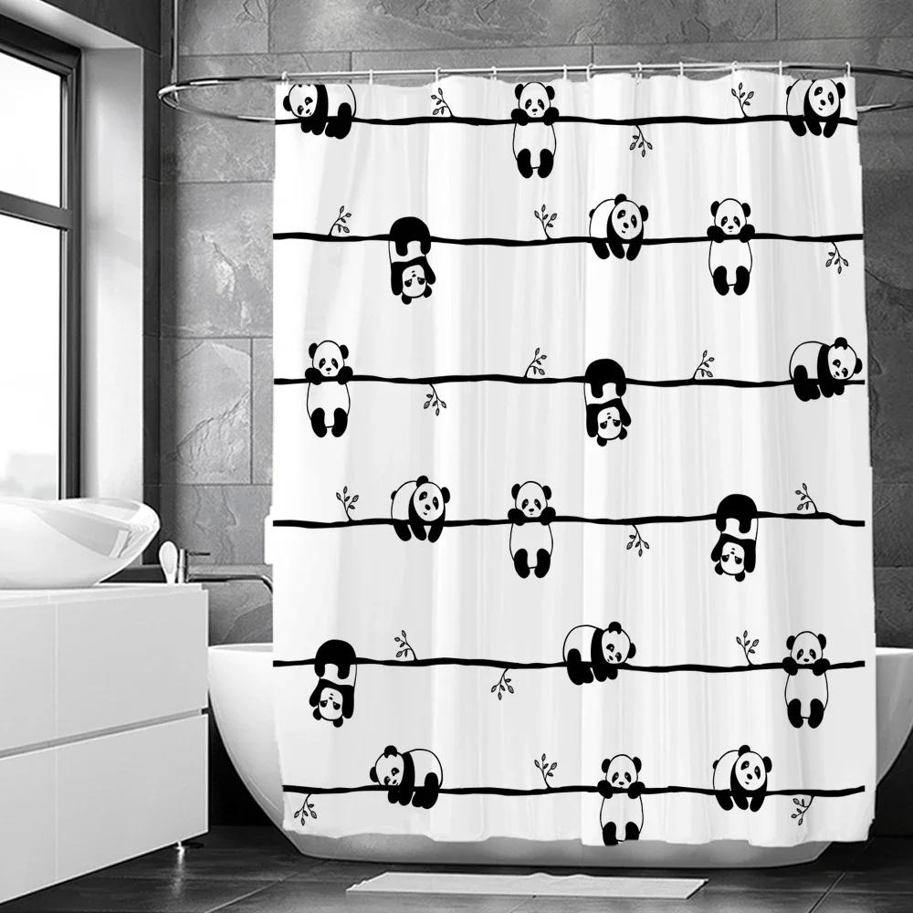 Sprchové závěsy pro kočky Koupelnový sprchový závěs Roztomilý 3D látkový sprchový závěs s háčky vtipný voděodolný sprchový závěs nebo Mat