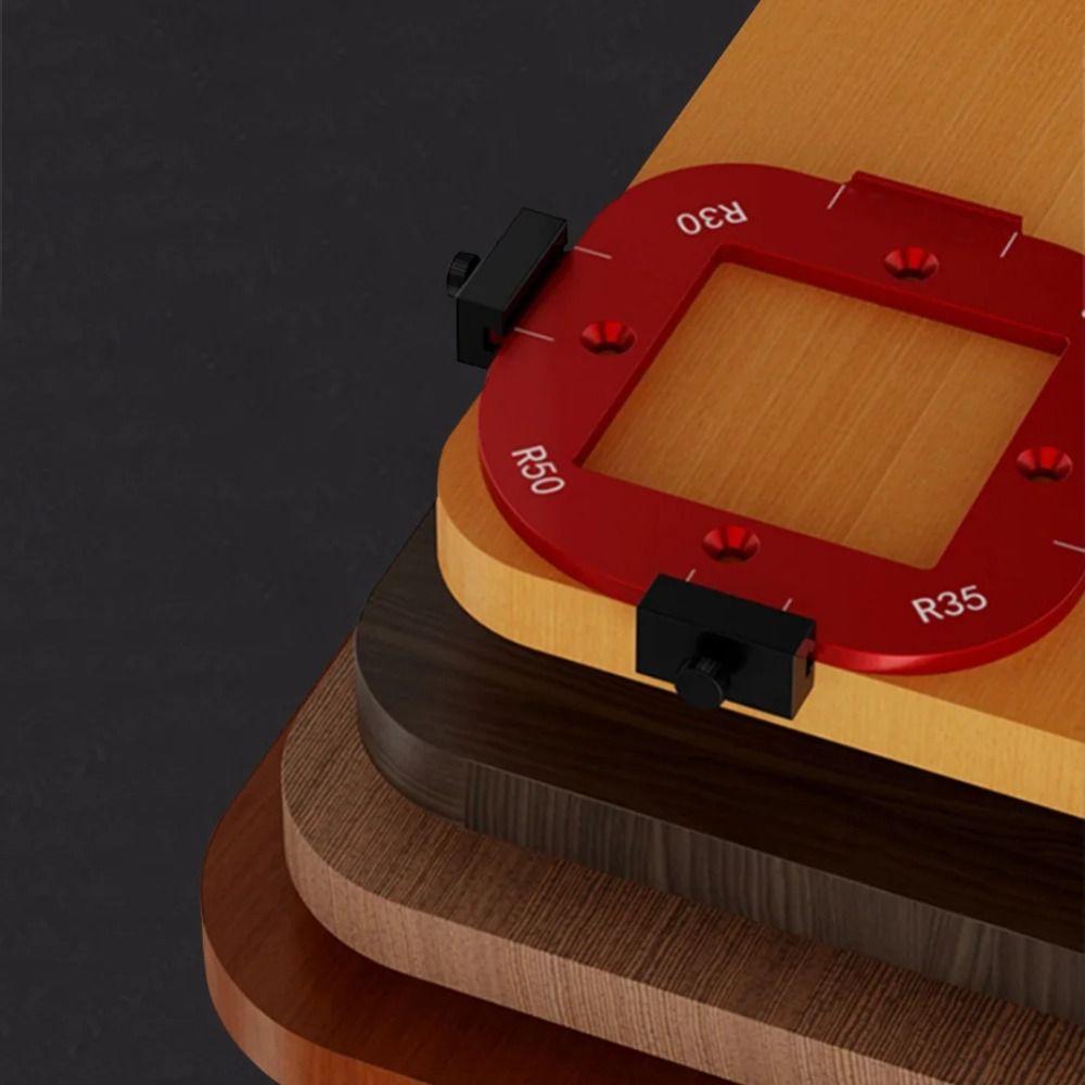 R10-R50 Radius Jig Woodworking Router Templates 4 in 1 Round Corner Jig  Trimming Machine