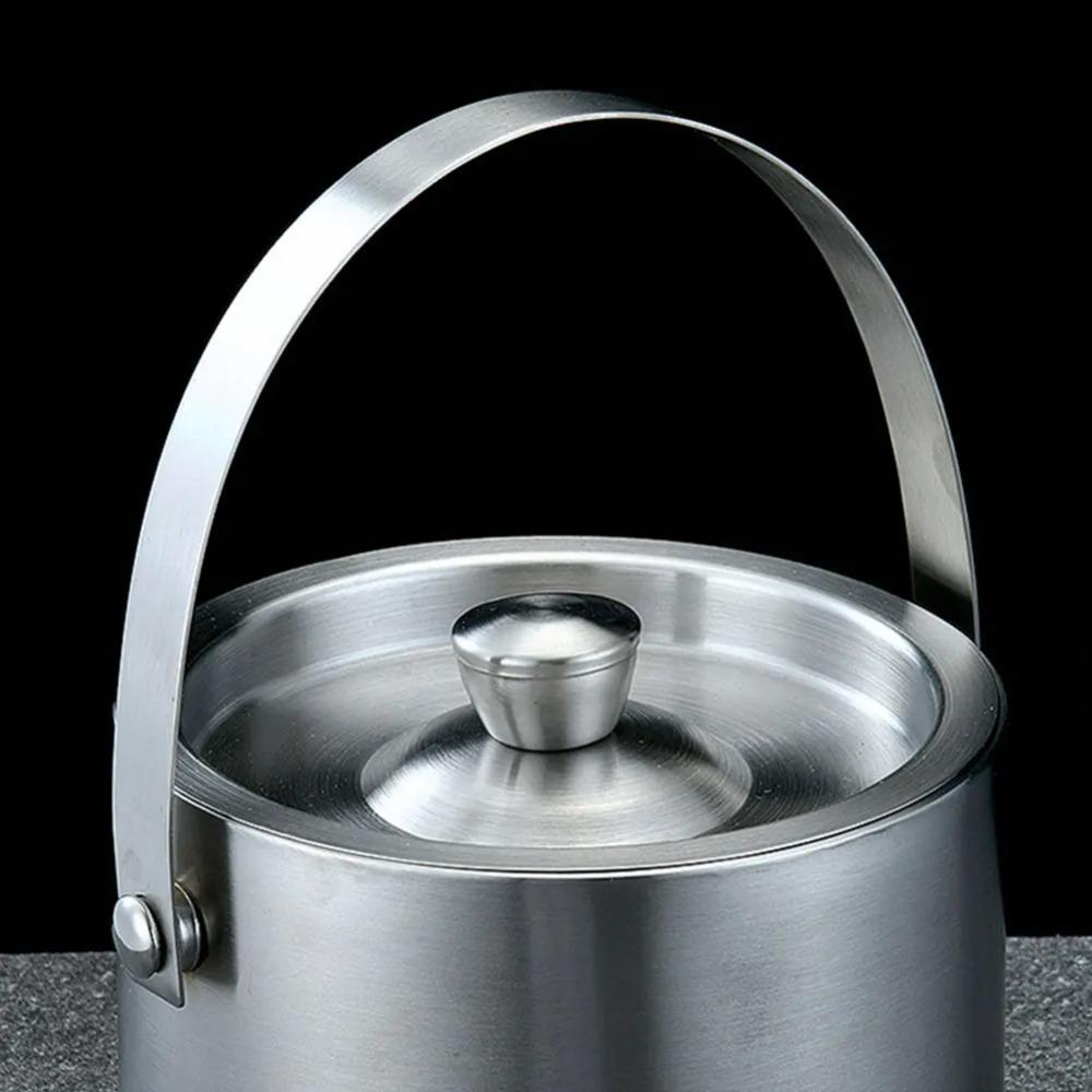 Double Wall Beer Cooler Bucket Stainless Steel Chilling Beer Container Insulated Ice Bucket  Party