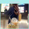 Adorable Cartoon Penguin Shoulder Bag Lightweight Corduroy Crossbody For Kids