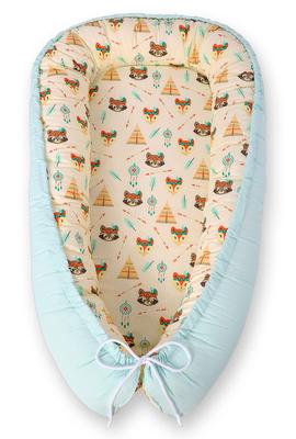 Baby Cocoon, Double-sided, Playpen, Swaddle, Premium BOBONO - Cream Tipi