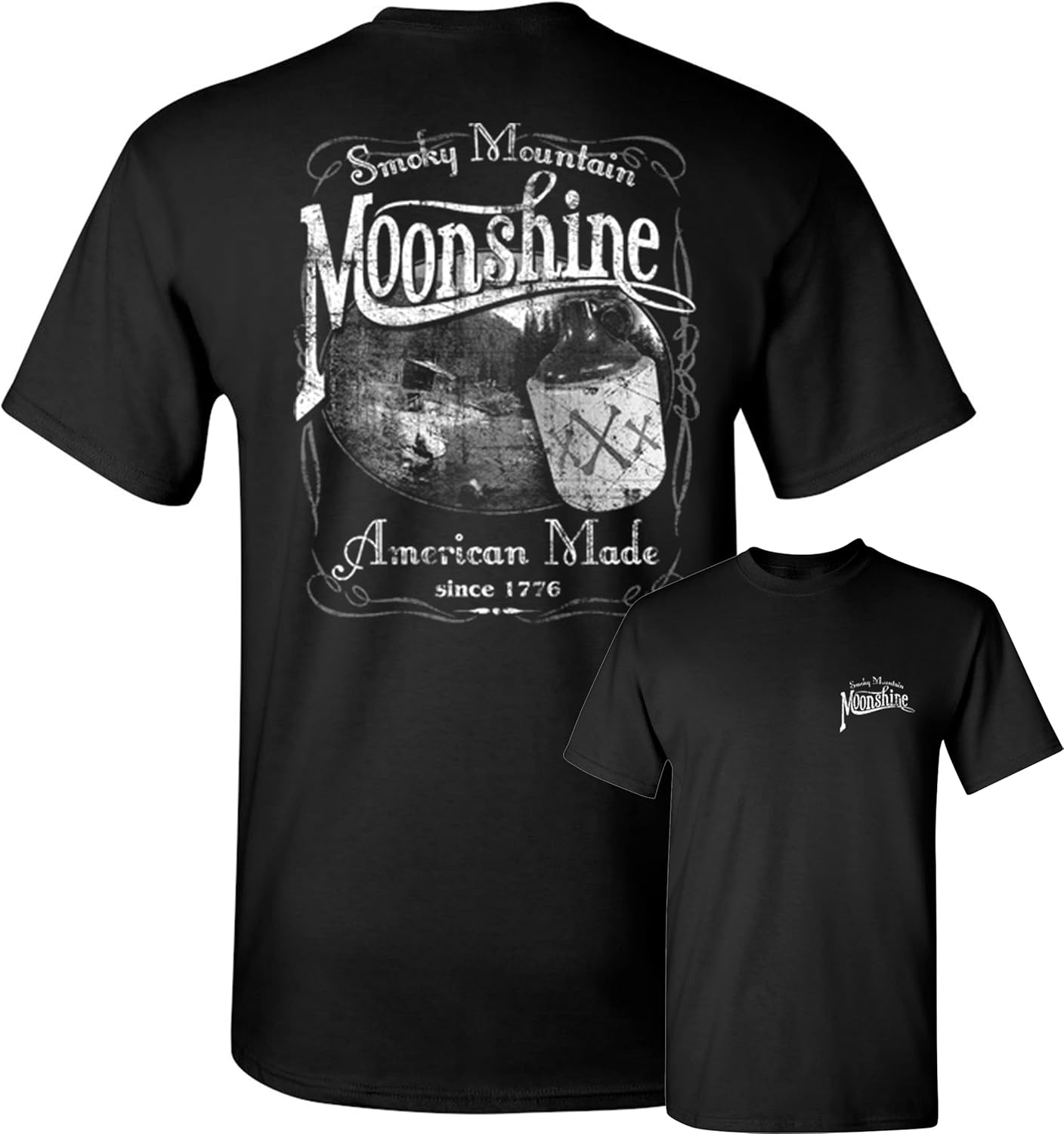 

Smoky Mountain Moonshine T-Shirt American South Drinking Men s Novelty Shirt S разноцветный