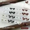 10Pcs Bowknot Nail Charms Metal Wine Red Black White Nail Rhinestone High Quality Stereoscopic Nail Decoration