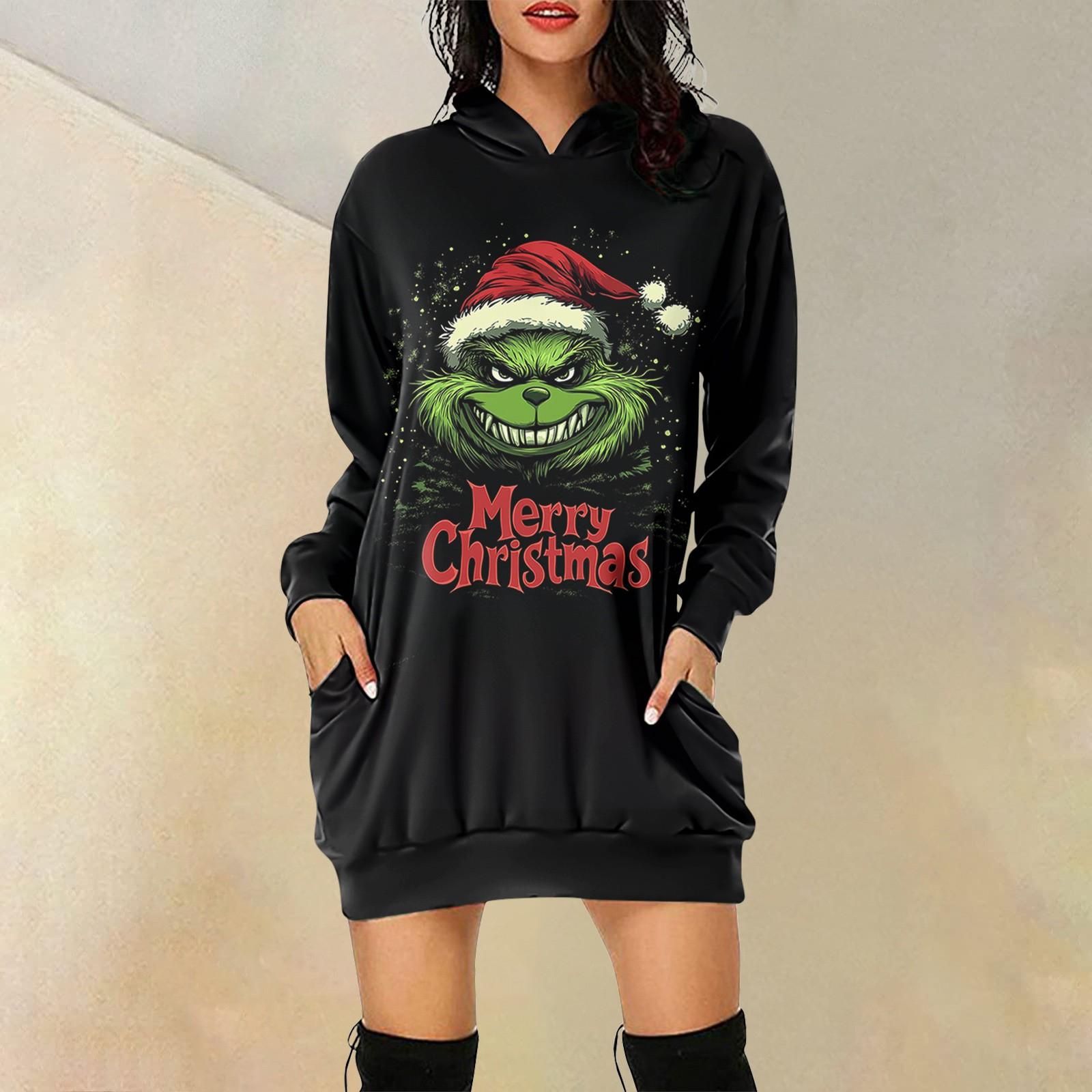 

Женская повседневная модная толстовка с капюшоном и длинным рукавом с принтом XL красный