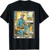Funny Skeleton Pipefitter T-Shirt Featuring Plumbing Tarot Card Design