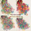 Colorful No-Damage Hair Bands for Kids, Little Girl Hair Ties & Rings, Disposable Elastic Circles