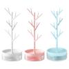 Space Saving Jewelry Organiser Rotating Desktop Stand Multi Level Plastic Display Tray For Necklaces Earrings