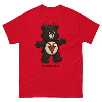 Maglietta Unisex Krampus Bear, Divertente Maglietta Care Bear, Maglietta Ispirata ai Care Bears