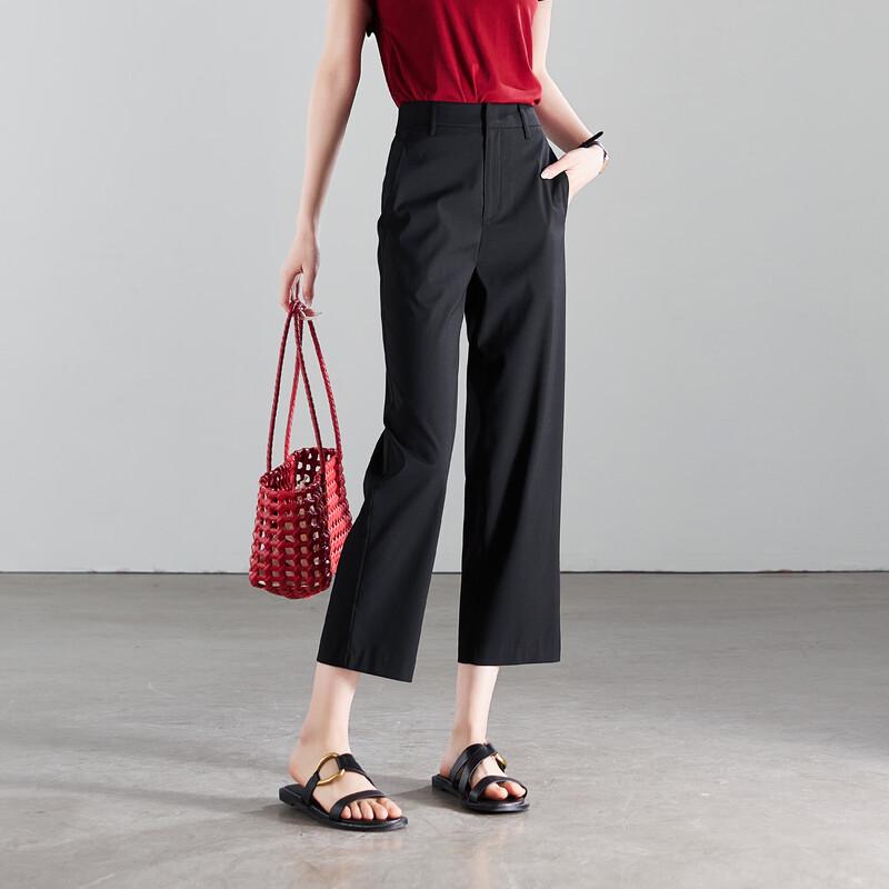 SOFSIL Women's Cropped Straight-Leg Suit Pants