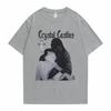 Crystal Castles Graphic Print T Shirts Men Women Gothic Rock Oversized Tshirts Short Sleeve Male Hip Hop Casual Vintage Tshirts
