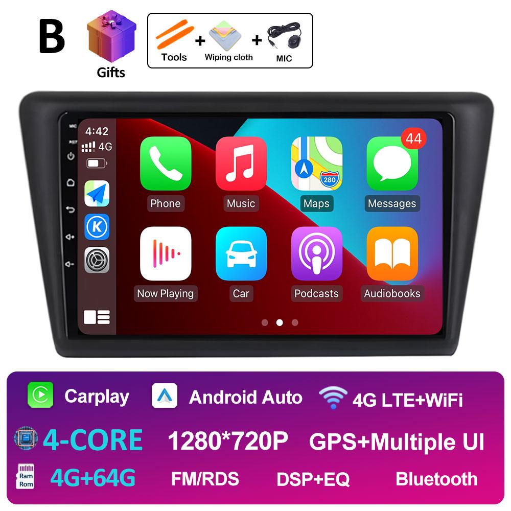 Android Auto pentru VW Skoda Rapid 2013 2014 2015 2016 2017 2018 2019 Seat Toledo 2015 - 2018 Wireless Carplay QLED Ecran IPS WIFI