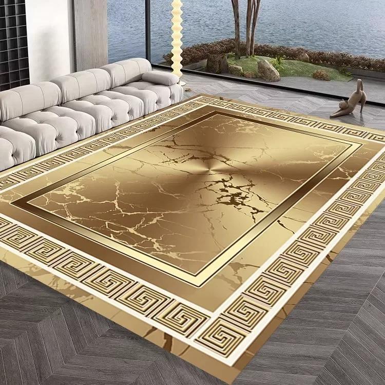 

Gold Luxurious Carpet Large Area Rug Hallway Lounge Carpets for Living Room Decor Sofa Table Long Floor Mat Anti-slip Doormat 40x60cm
