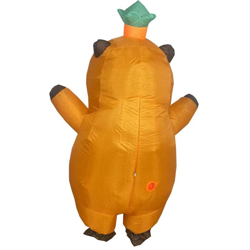 Mascot Costume Kapibala Inflatable Suit Brown Animal Wear Clothing Prop Cartoon Doll Stage Performance Cosplay Clothing