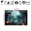 Halloween Horror Night Pumpkin Moon party decoration background cloth, suitable for indoor and outdoor decoration