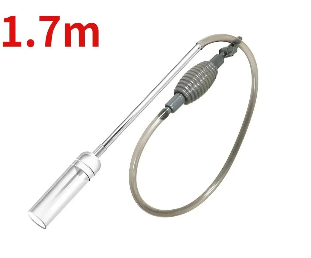 2.6m Aquarium Manual Water Changer Fish Tank Air Pump Cleaning Tools Handheld Aquarium Cleaner Vacuum Siphon Pump Pet Products