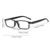 Retro Women Reading Glasses Eye Protection PC Square Eyeglasses Without Face Clip Spring Legs  Eyewear for Men