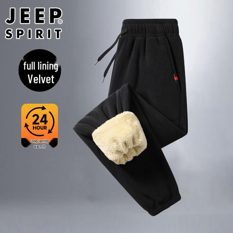 JEEP SPIRIT Men's Fleece-Lined Casual Sweatpants