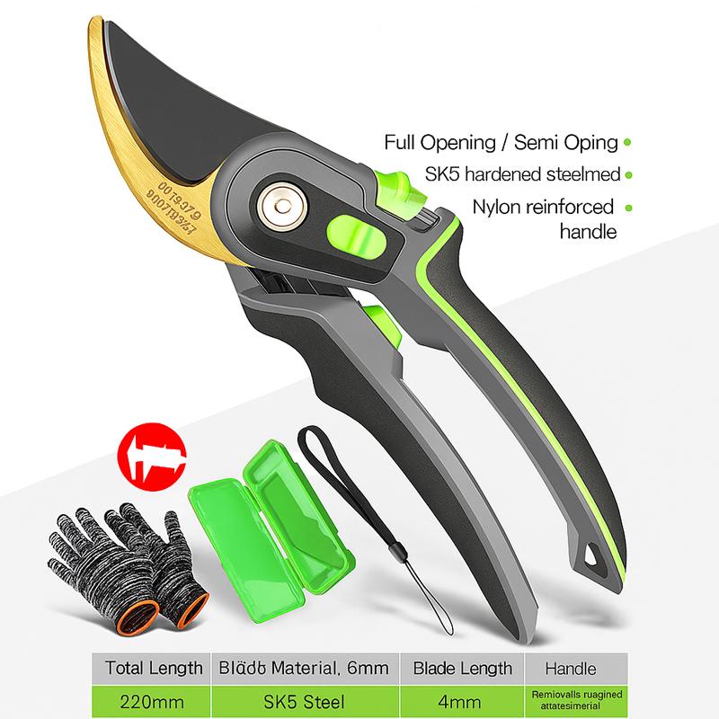 

Секатор SK5 для сада-Сверхмощные обводные секаторы с эргономичной нескользящей рукояткой/Пружина для экономии труда