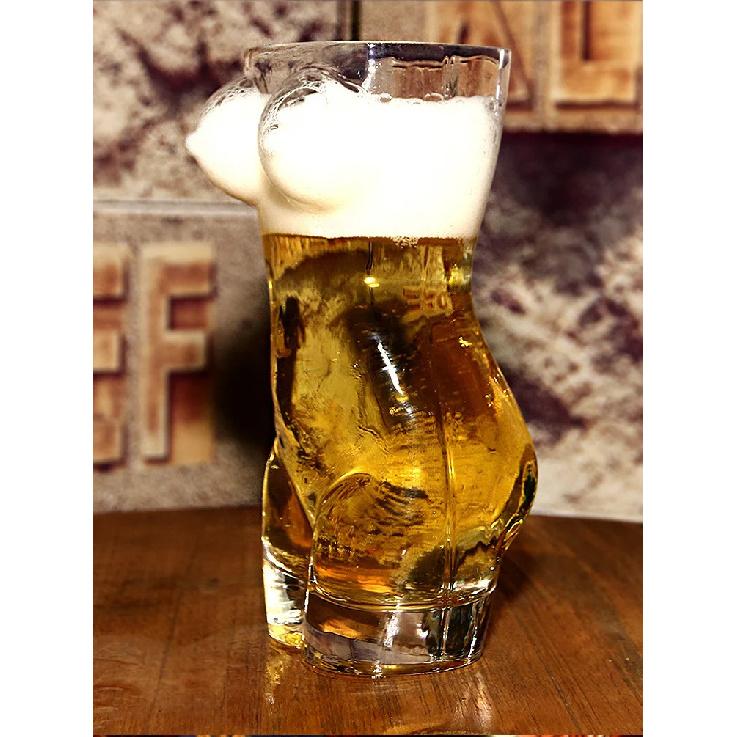 Sexy Nude Beer Steins Pilsner Glass Beer-mug Naked Men Girl Body Funny Naked Guy Wine Tumbler For Bar Cocktail Glasses Party Cup