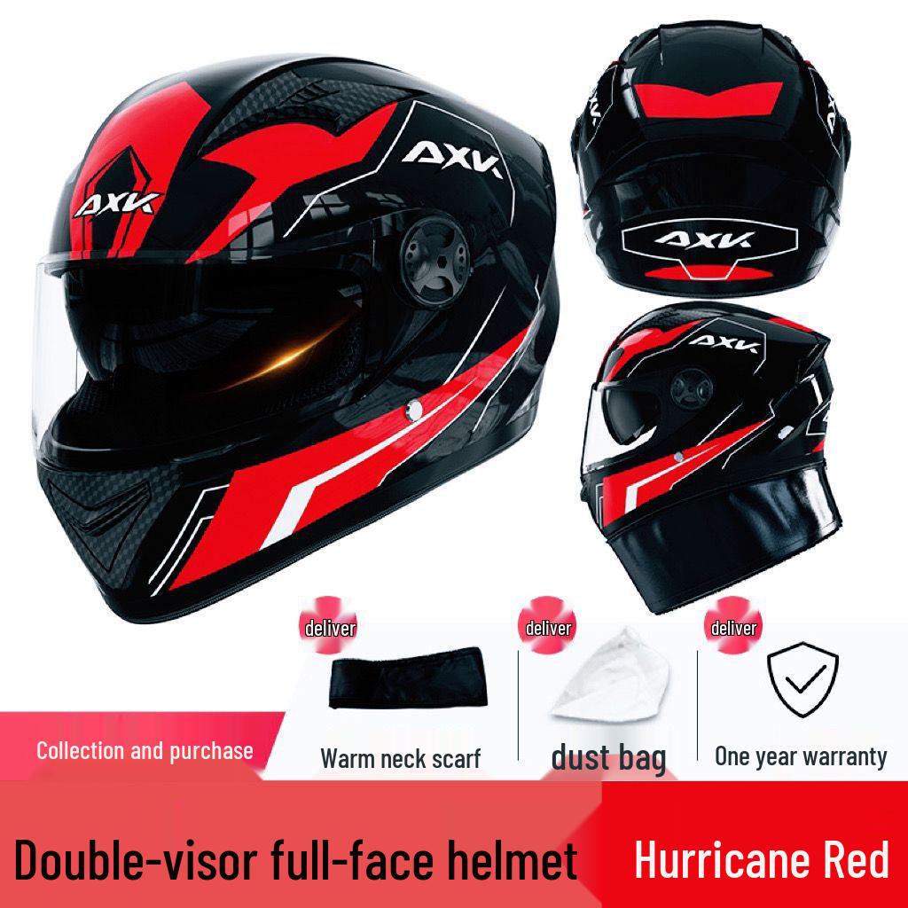 

Winter Neck Gaiter Double-Lens Electric Motorcycle Helmet - All-Season, Full-Face Cold Protection. One Size 55-62 cm
