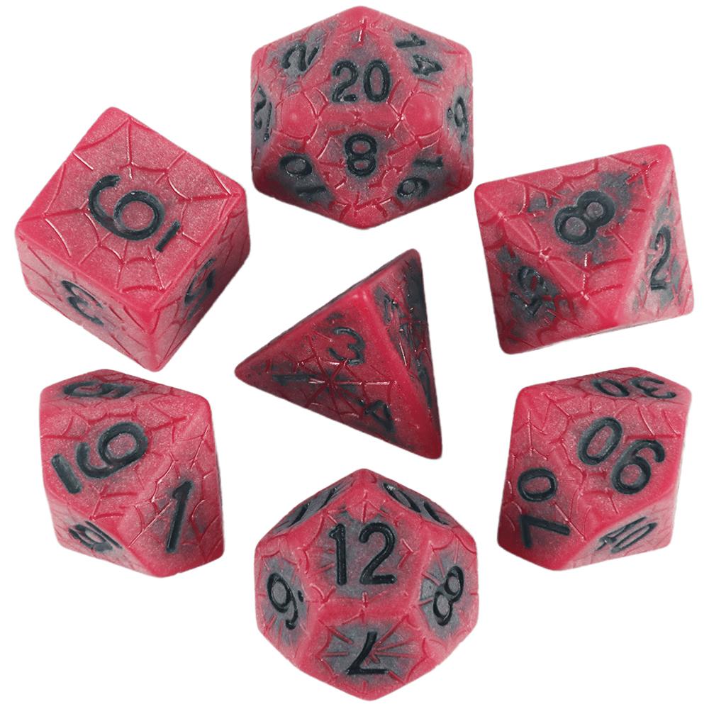 7pcs Dice Set D&D Spider Web Polyhedral DND Dice for DND TRPG Games