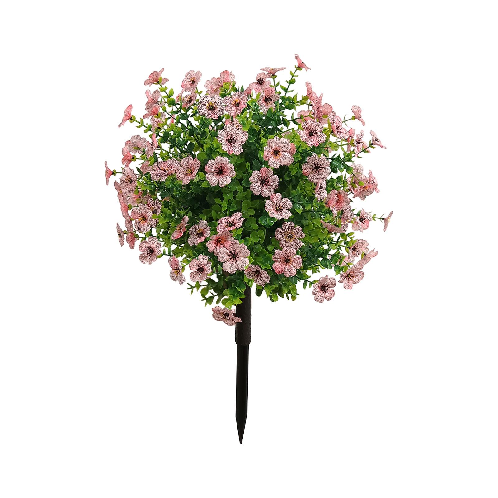 

Искусственные цветы и растения во дворе для весеннего и летнего украшения дома на открытом воздухе, искусственные зеленые растения One Size розовый