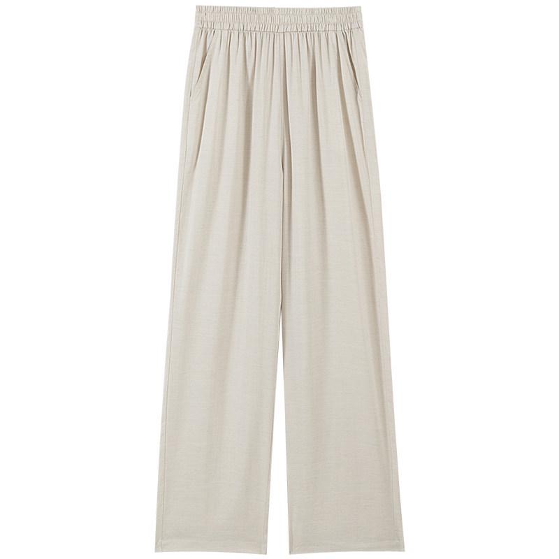 Crescent Moon Women’s Tencel Linen Wide-Leg Pants - Spring/Summer 2026, Lightweight & Cool