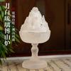White Colored Glass Boshan Incense Burner,Chinese Zen Style Ornament,Incense Seal Making Furnace Incense Tea Ceremony,Coil Incense Aromatherapy Burner