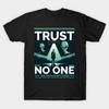 Men Black Print T-shirt Trust No One - I Want To Believe No-Cut Transfer Paper Print Cotton Tshirt
