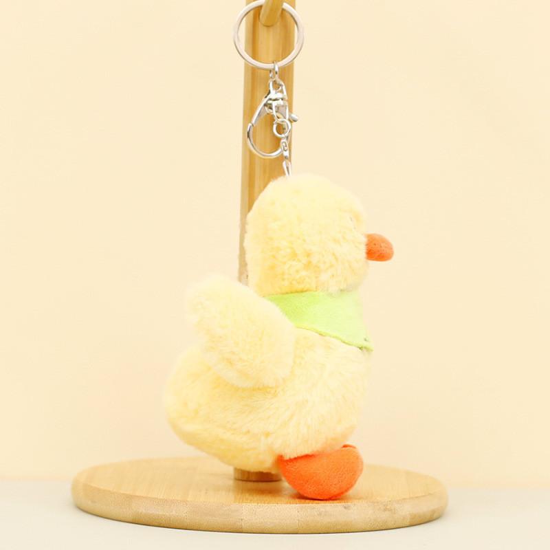 Adorable Yellow Duck Plush Toy Keychain Cute Cartoon Duck Doll Couple Bag Charm