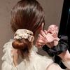 Decorative Rhinestones Hair Ties Stretchy Fabric Scrunchies Hairpiece for Everyday Wear Parties and Social Gatherings